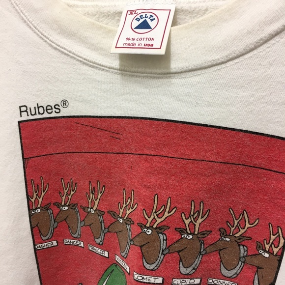 90s Rudolph Christmas Sweater VTG - Picture 4 of 4